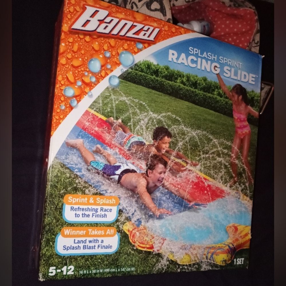 Banzai Splash Sprint Racing Slide/Summer, July 4th, Kids